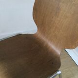 Vintage chair wood and chrome
