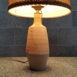Lampe en céramique grès patinée et jute