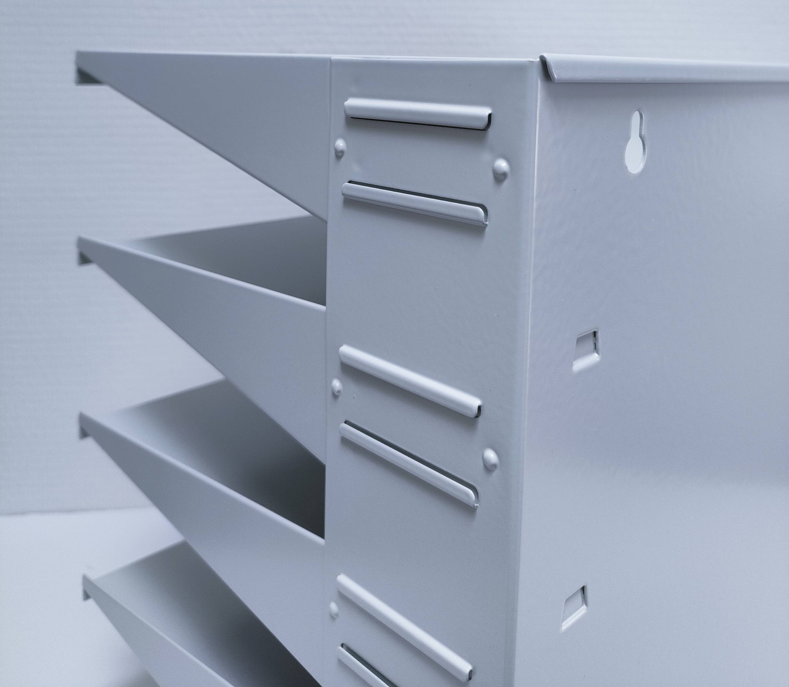Industrial lacquered metal shelf, 1990s design