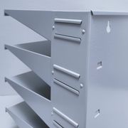 Industrial lacquered metal shelf, 1990s design