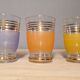 Three granite water glasses