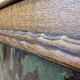 Antique Art Deco (Haagse School) planter with tiles / wood  (Holland)