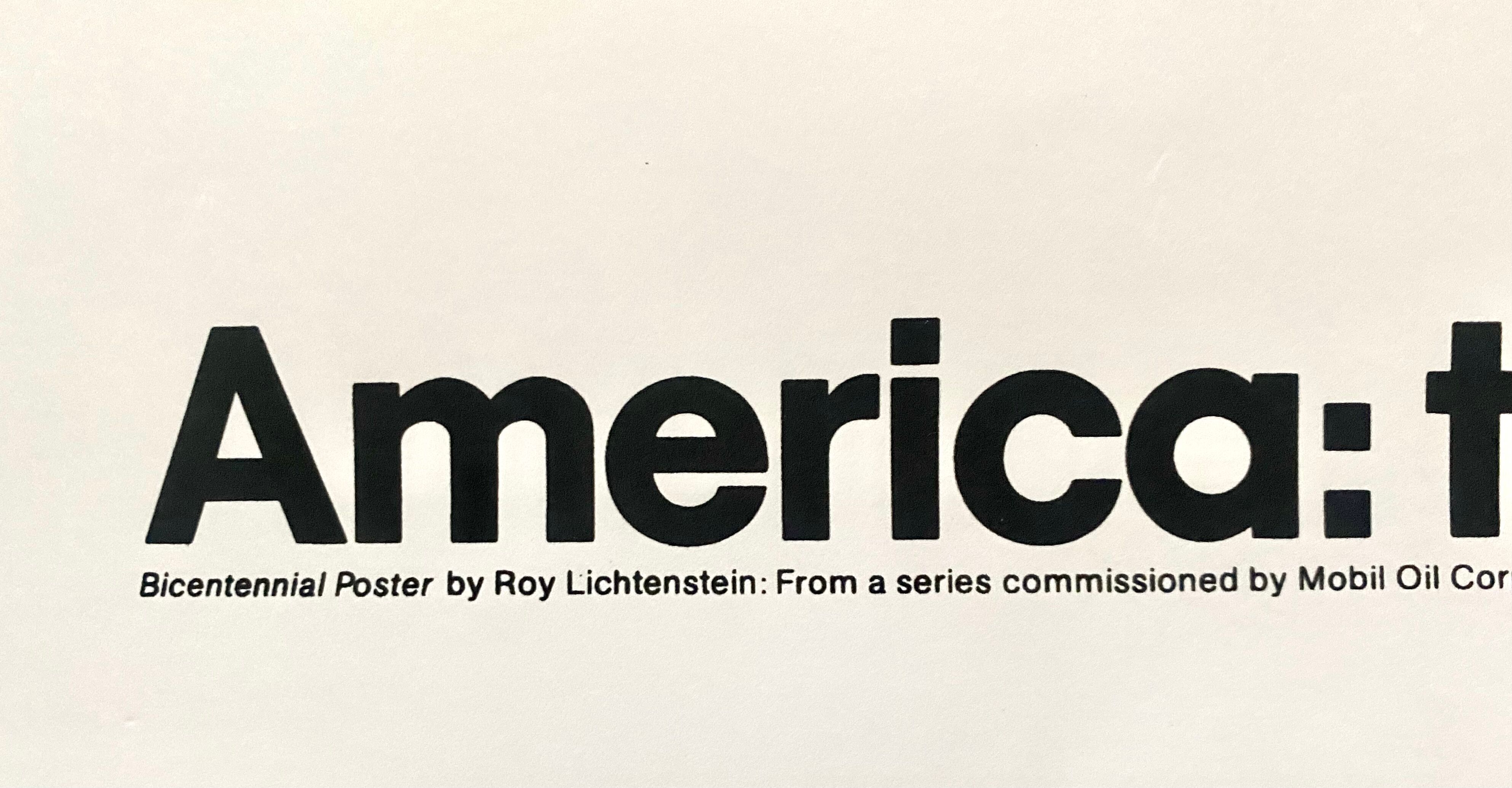 Roy Lichtenstein, America, the third century, silkscreen poster, 1976
