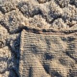 Beni Ouarain rug 160x240 cm – Cream wool with diamond patterns