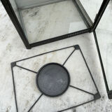 Tin and glass lantern