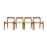 4 teak chairs by Niels O. Möller for J.L. Moller's 60