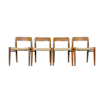 4 teak chairs by Niels O. Möller for J.L. Moller's 60