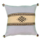 Coussin berbère gris et jaune marocain