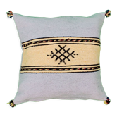 Coussin berbère gris et jaune marocain
