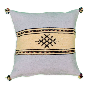 Coussin berbère gris et jaune marocain