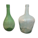 Pair of 1 liter and 2 liters demijohns