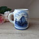 Mug ou chope à bière faïence de Delf Décor Moulins 10,5 cm