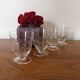 4 engraved wine glasses