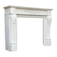 Louis XV style fireplace in Carrara marble, circa 1980.