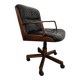 Kiruna executive chair by Luigi Vaghi (1975) – Black leather and tec