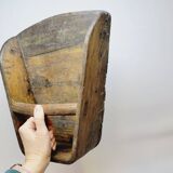 Ancienne Mesure A Grains Chinoise En Bois Art Populaire