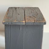 Vintage patinated grey stool