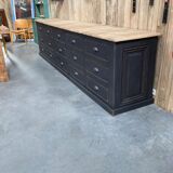 Old XXL cabinet 15 drawer in solid oak
