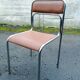 Lot 2 ascona chrome steel chrome chairs imitation vintage brown 1970