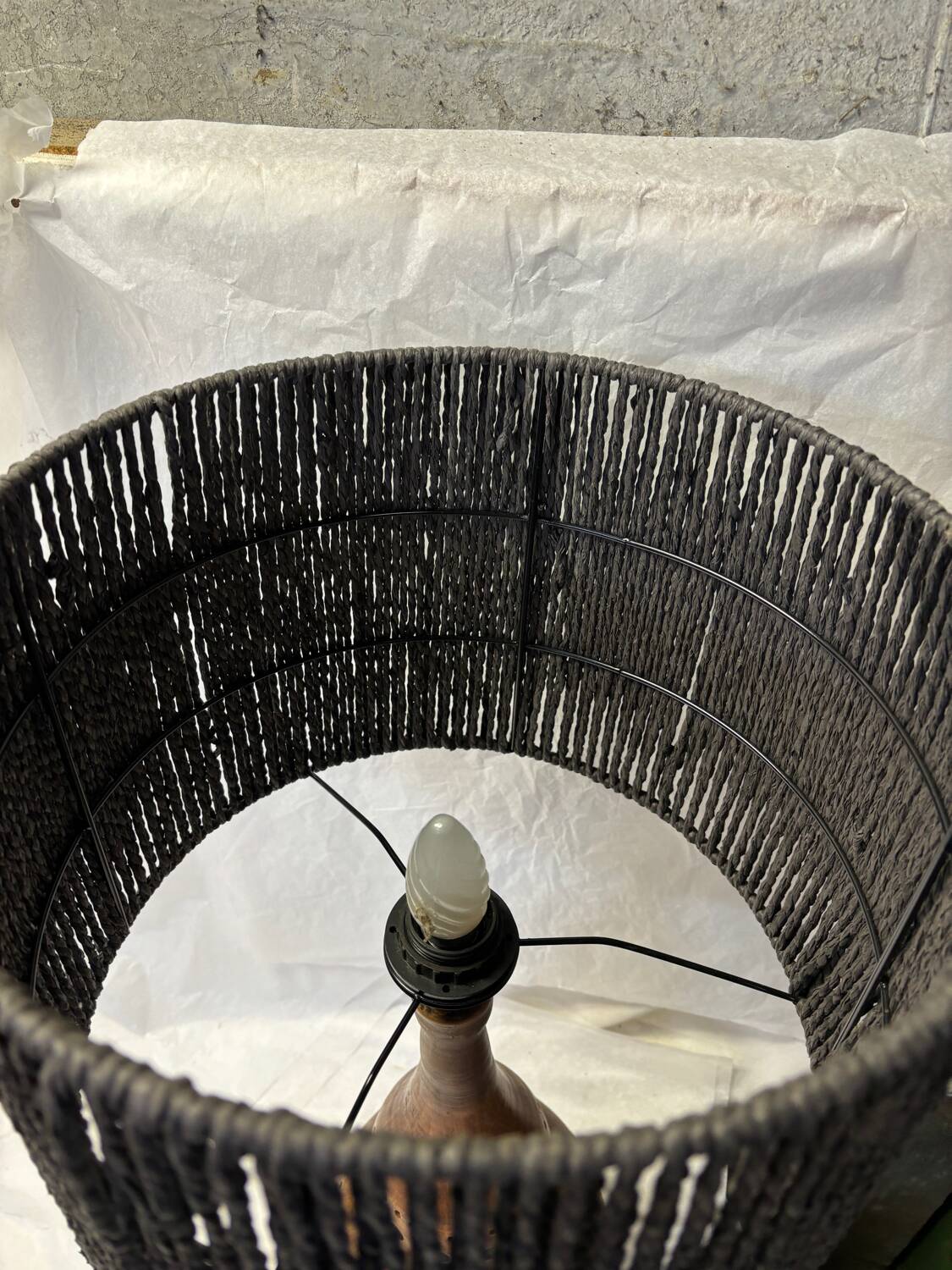 Vintage terracotta lamp