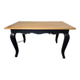 Louis xv style table in black patinated oak