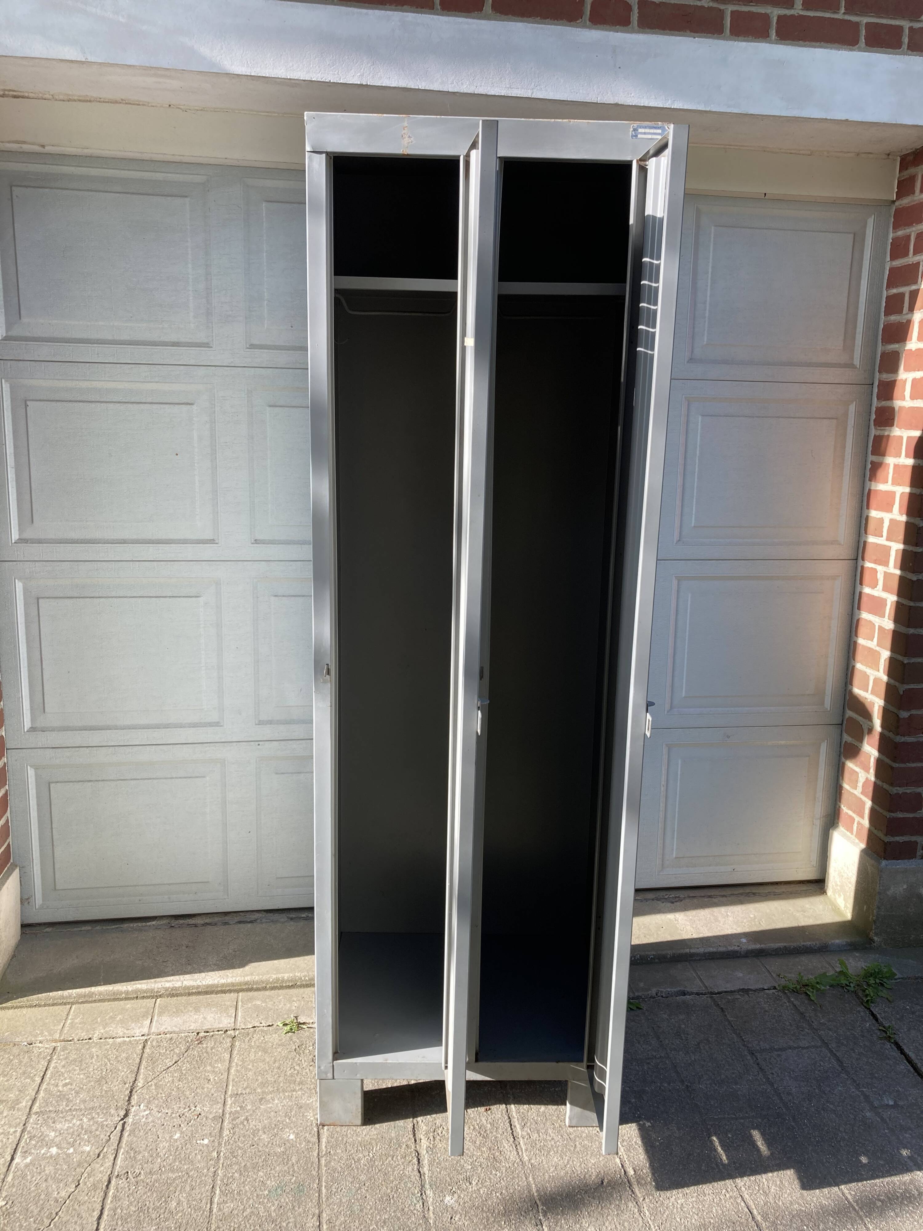 Two-door metal locker