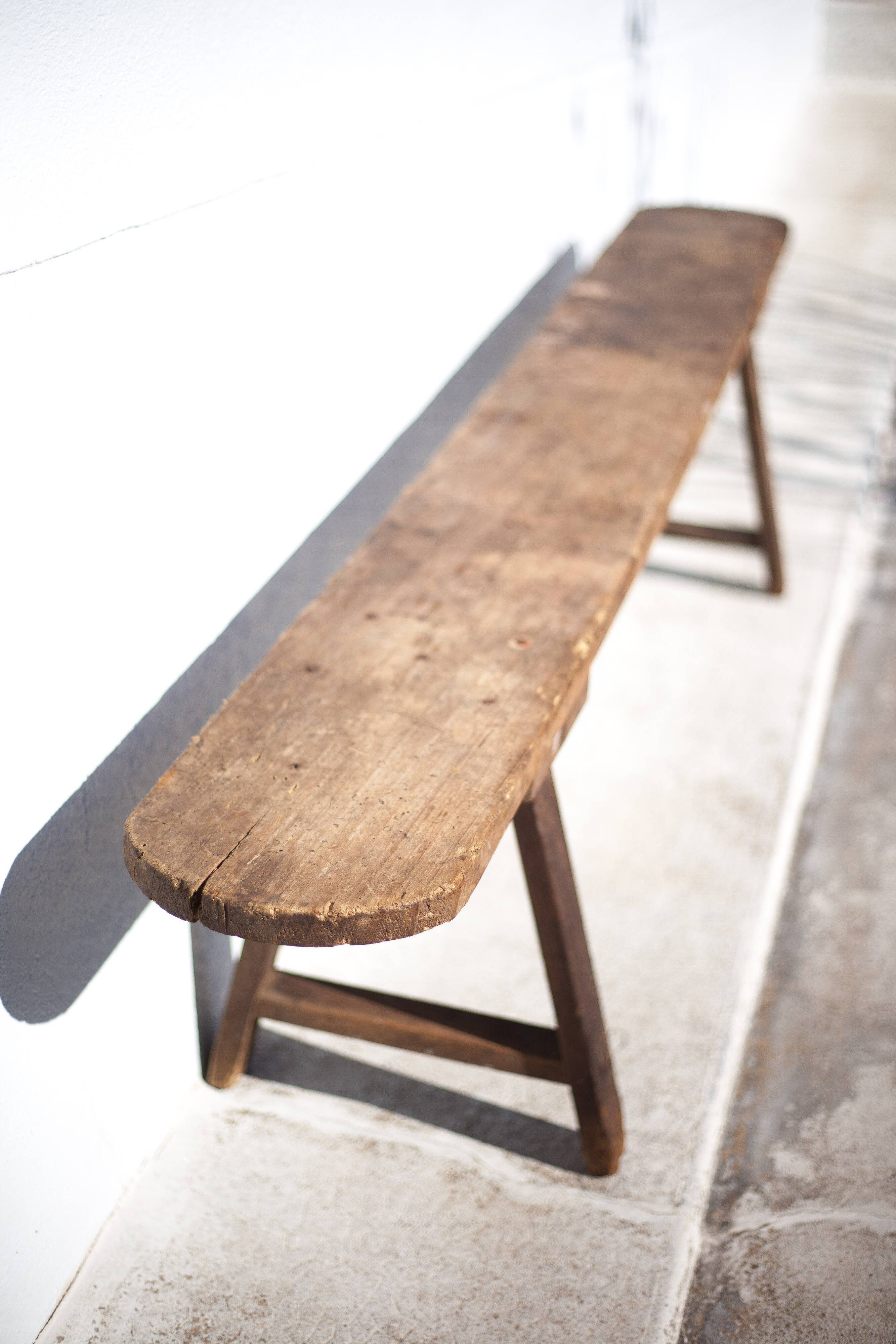 Old farm bench