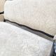 3-seater sofa, black and silver painted wood