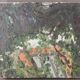 Art brut painting view of a garden 70s vintage