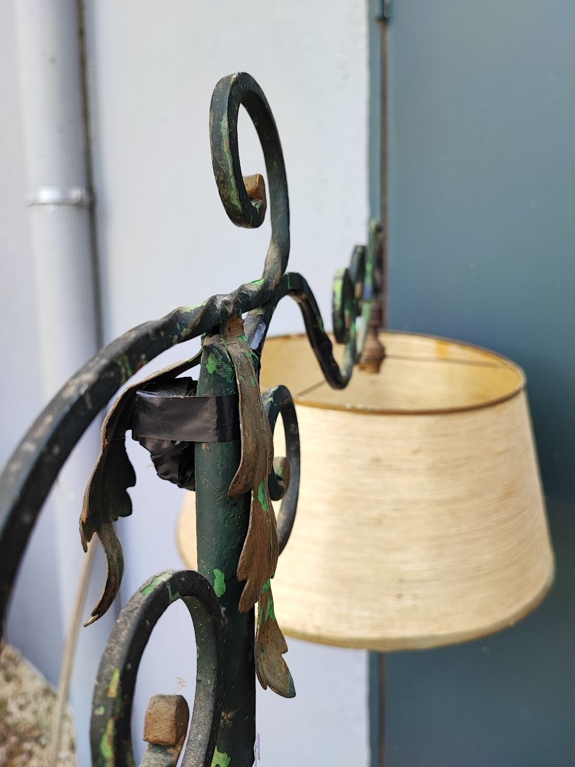 Lampadaire liseuse fer forgé