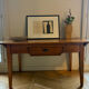 Old farmhouse table in solid oak with a drawer.