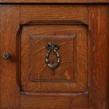 Table de chevet Art Déco avec plateau en marbre de Carrare, France vers 1910