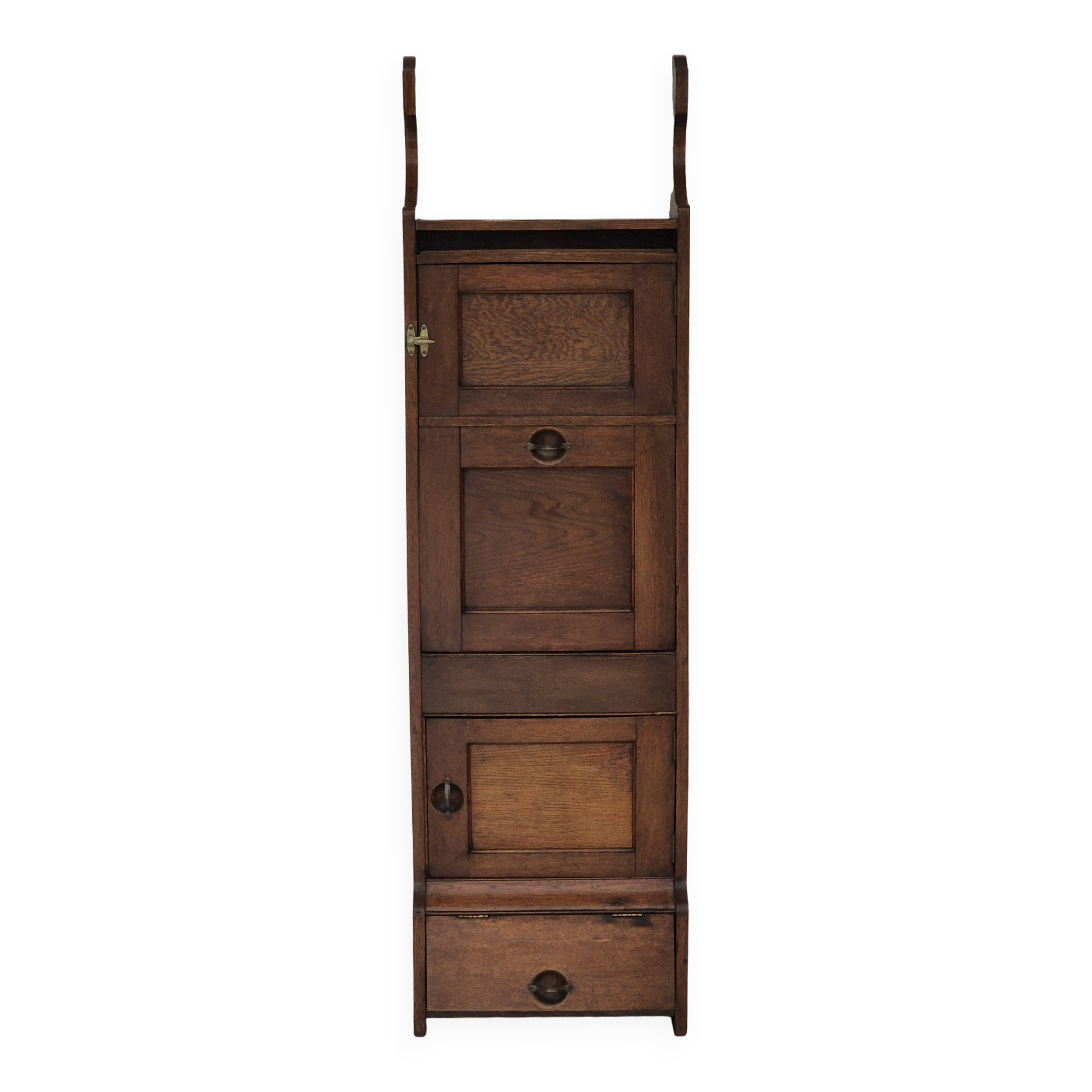 1950s, Scandinavian design, wall cabinet, original good condition, oak wood.