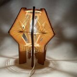 Mid century modern wooden table lamp 1960s