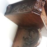 Carved wood side table. 1950s