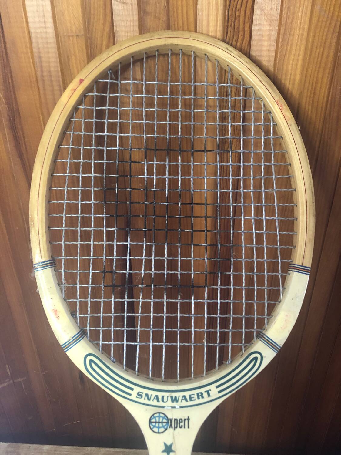 Old snauwaert expert tennis racket wood + zéphyr cross