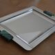 Large Jean Couzon stainless steel serving tray