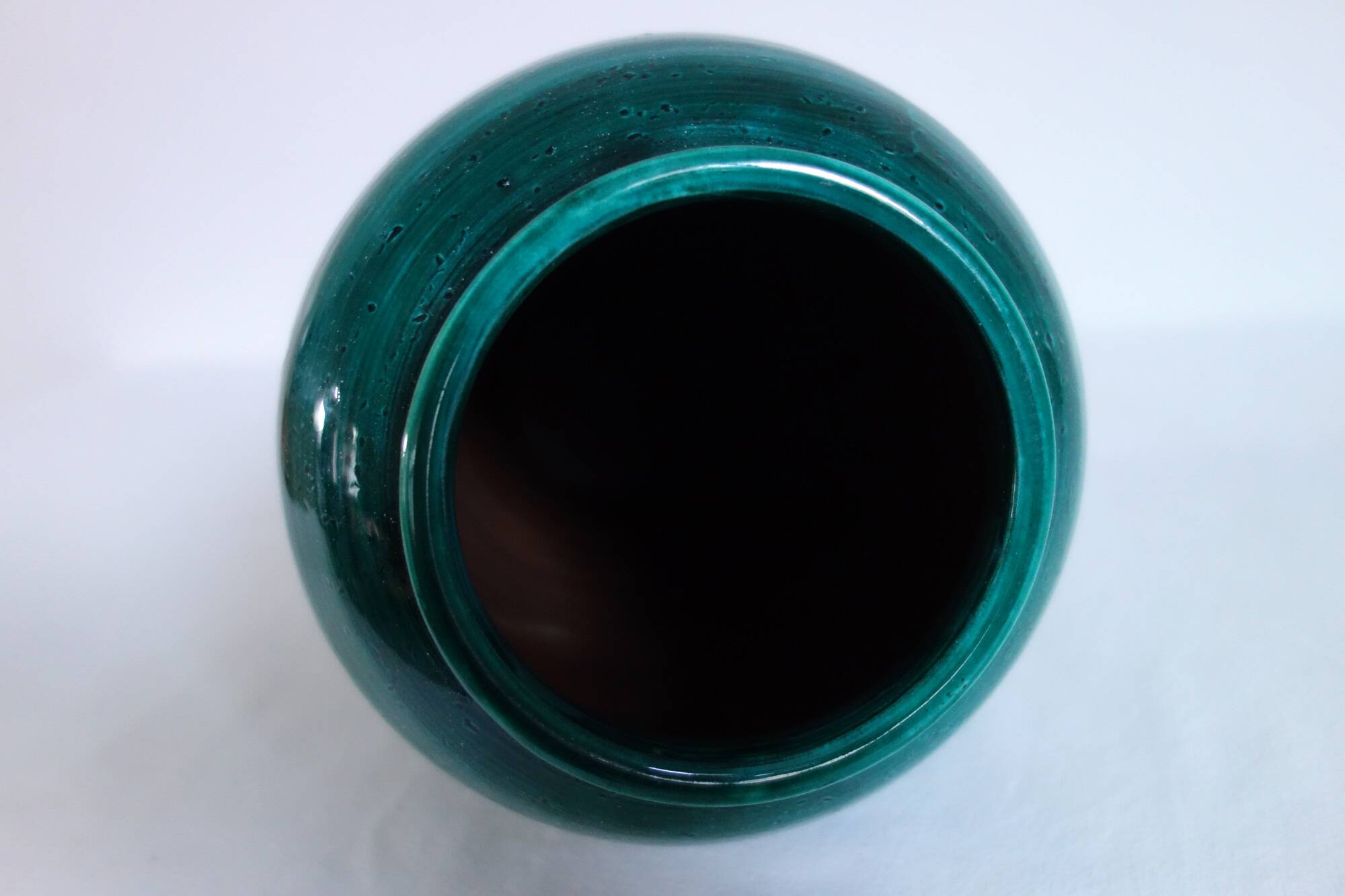 Vintage green glazed ceramic vase