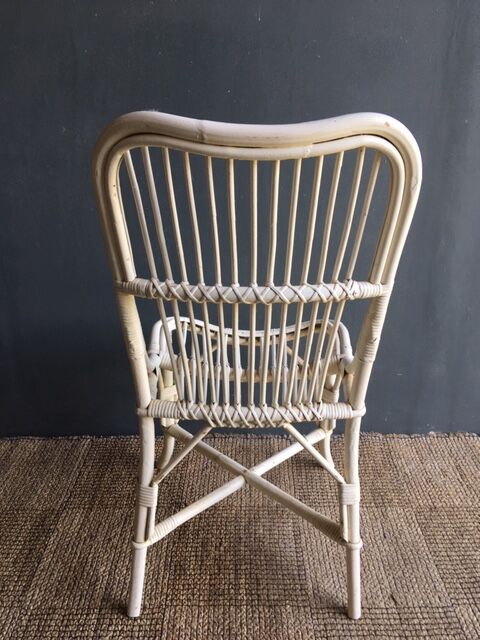 White rattan chair