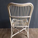 White rattan chair
