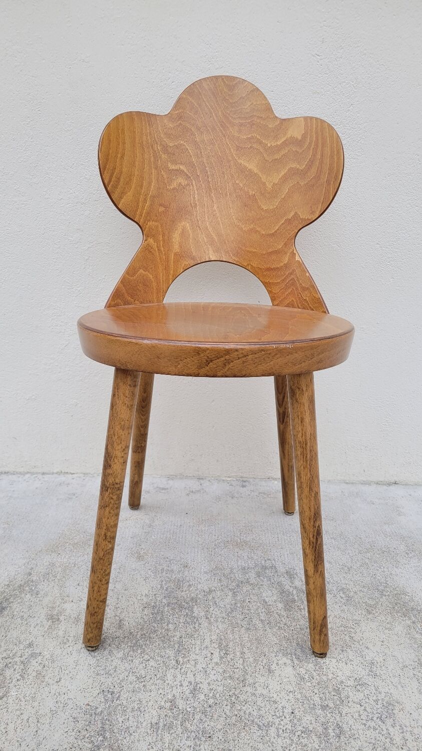 Chaise de bistrot baumann modèle Trèfle 1950