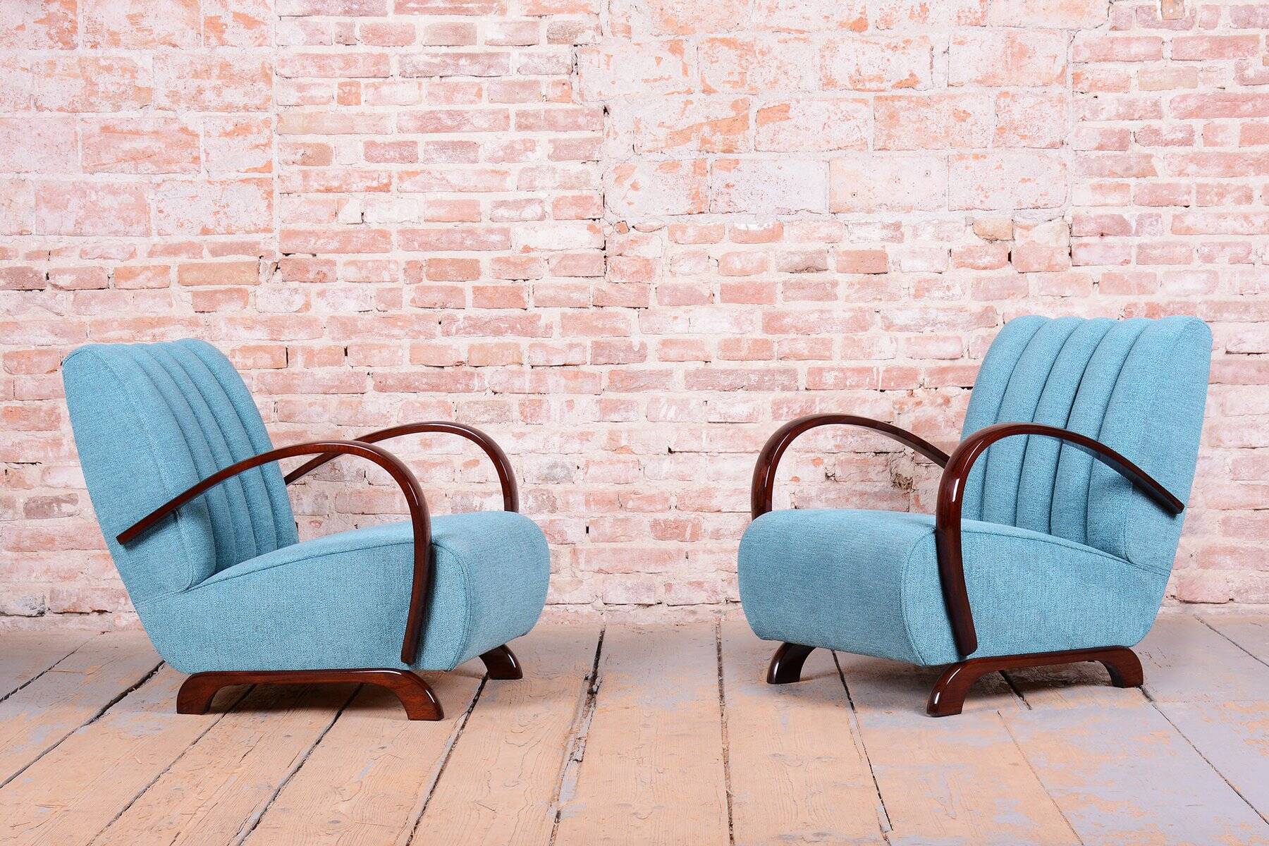 Art Deco Armchairs by J. Halabala for Up Zavody, Czech, 1930s, Set of 2