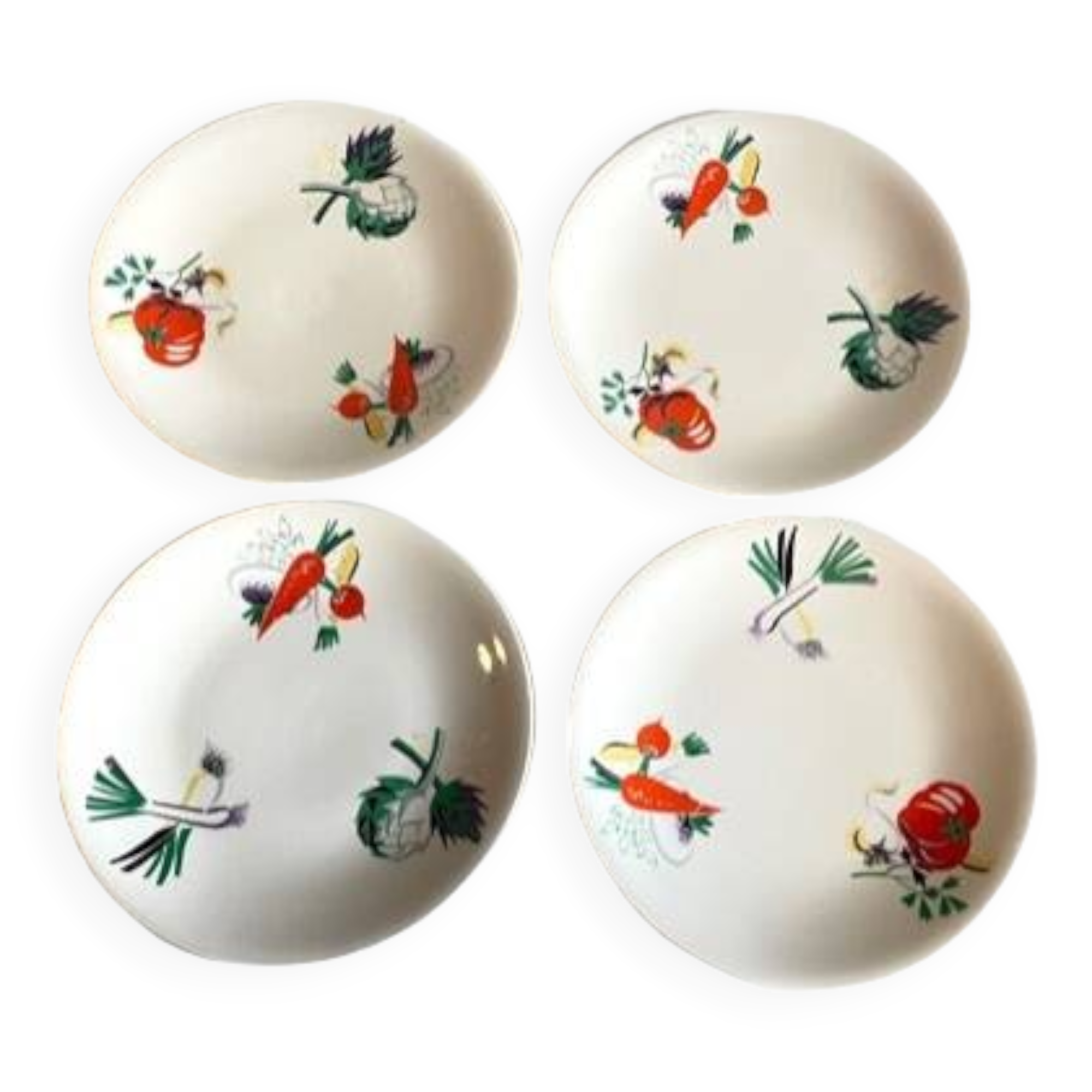 4 vegetable plates Lunéville – France