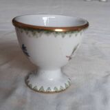 Set of three egg cups, barbel pattern decorations