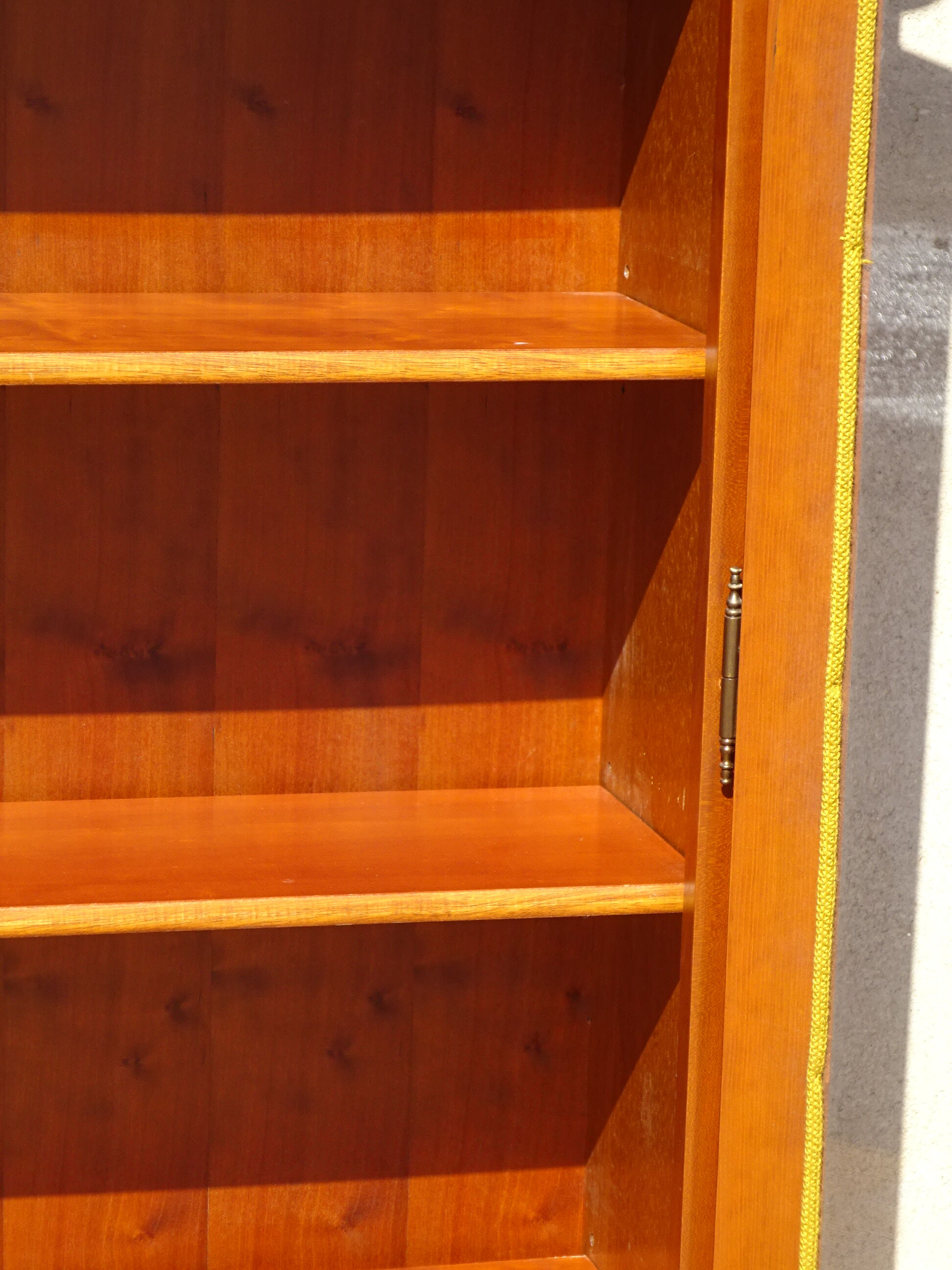 Shallow cherry wood showcase, Louis XV style