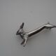12 animal knife holders Art Deco antique silver metal in case