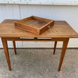 Desk with 1 drawer, oak top, 105x56cm