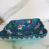 Flat square cut in Longwy enamels