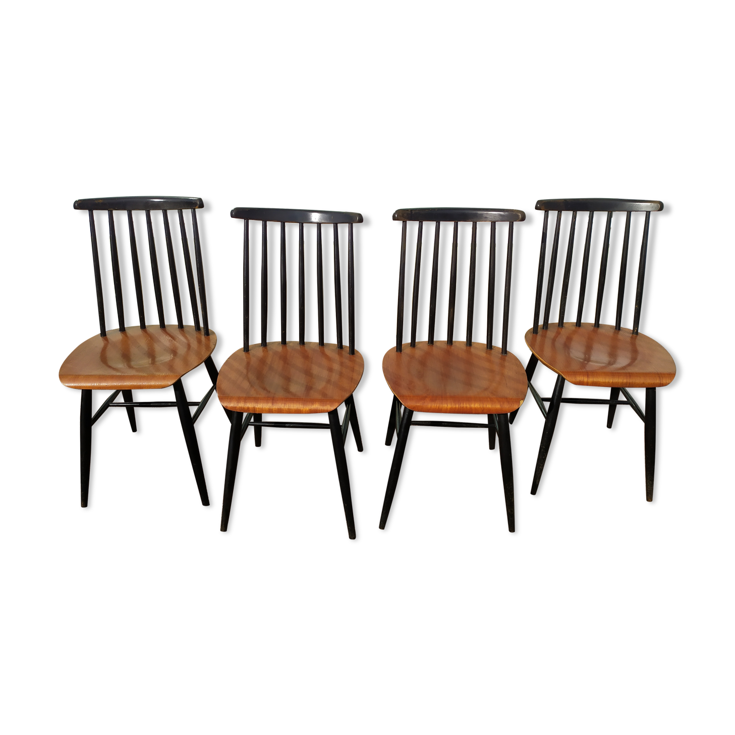 Set of 4 Scandinavian Chairs Fanett by Ilmari Tapiovaara, 60s
