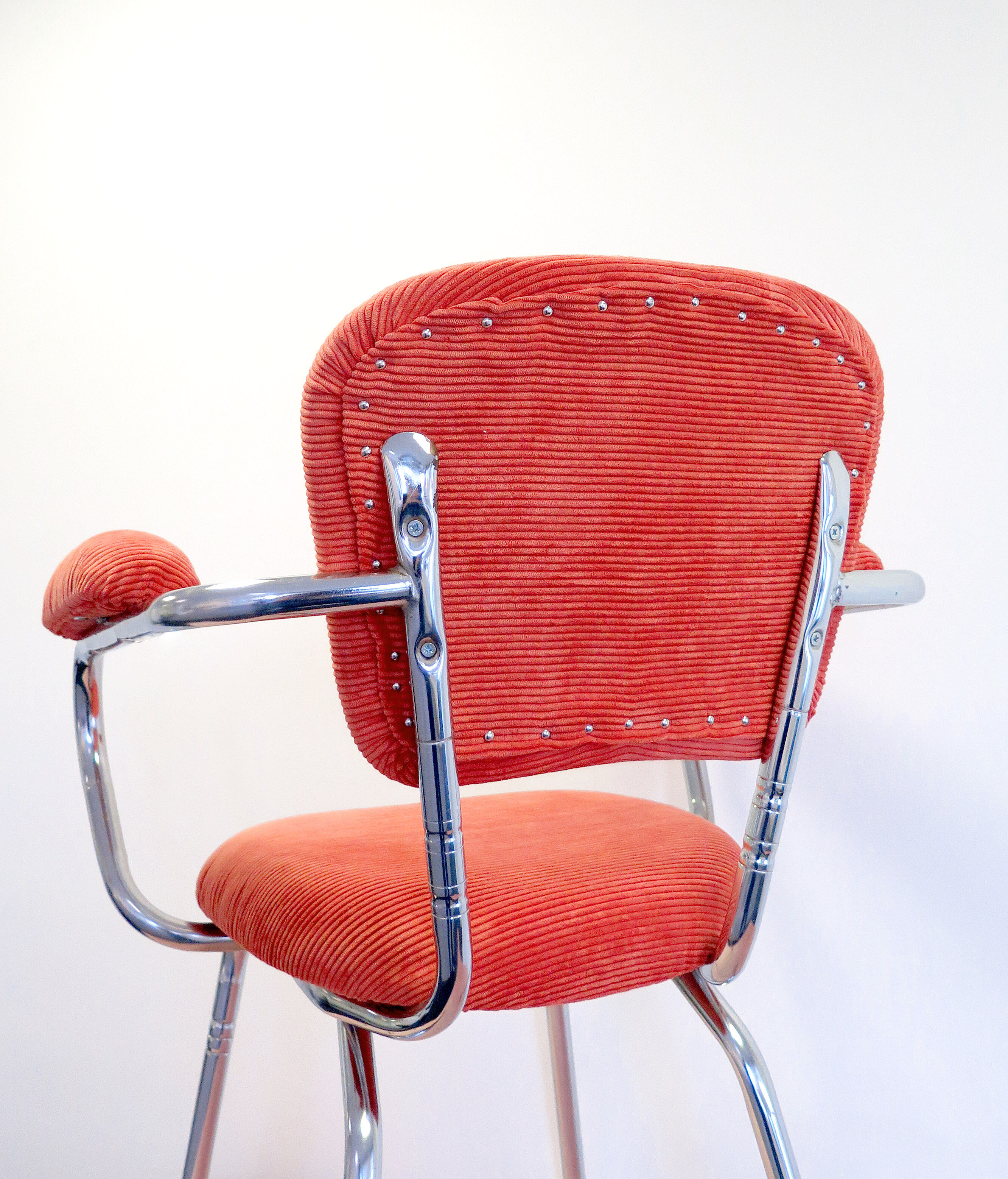 Re-carpeted vintage chair